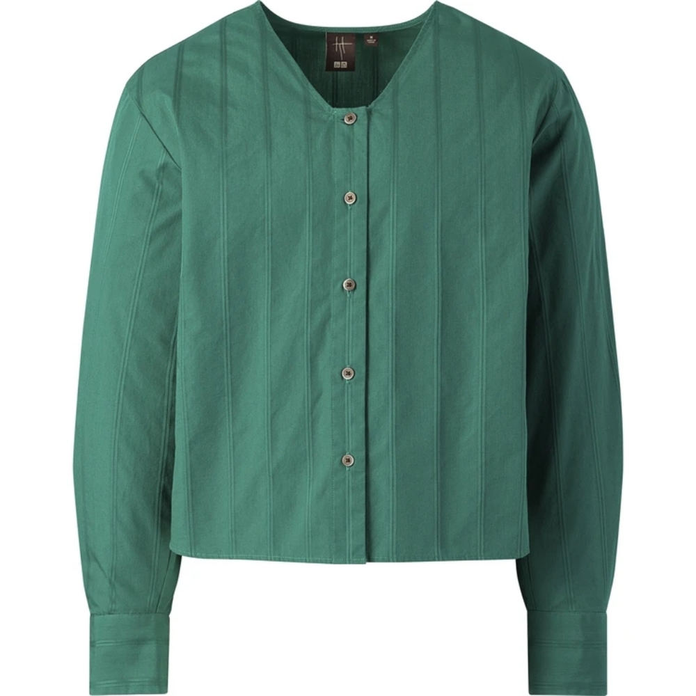 NWT Uniqlo X Hana Tajima Dobby V Neck Long Sleeve Blouse